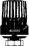 Термостатическая головка Oventrop M30x1,5 арт. 1011467 (антрацит черная) с жидкостным элементом серия Uni LH