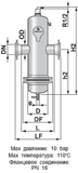 Сепаратор микропузырьков и шлама Spirocombi Hi-flow /разъемный корпус /фланцевое соединение/ сталь 37, артикул HD080F (Spirovent)