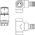 Присоединительный набор, хромированный, "E/UniSH" угловой трехосевой термостатический вентиль, левое присоединение Артикул №: 1164352