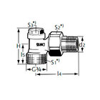 Heimeier Радиаторный запорно-регулирующий клапан с функцией дренажа REGULUX, DN15(1/2"), с наружной резьбой, угловой, никел бронза, 0361-02.000