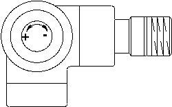 Серия "E" термостатический вентиль Ду15, 1/2", PN10,угл.трехос.,левое присоед., хромир. Артикул №: 1163452