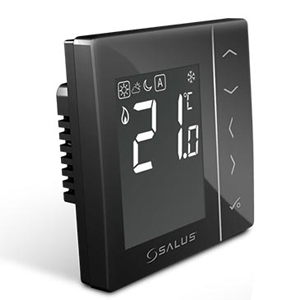 Цифровой, комнатный термостат для скрытой проводки Salus VS35B, черный