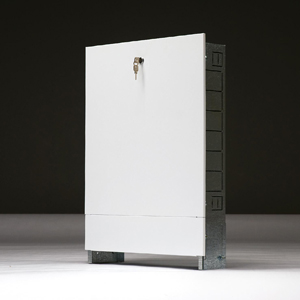 Шкаф распределительный встраиваемый МТК ШРВ-6, для коллектора до 18-ти отводов, 670х125х1194